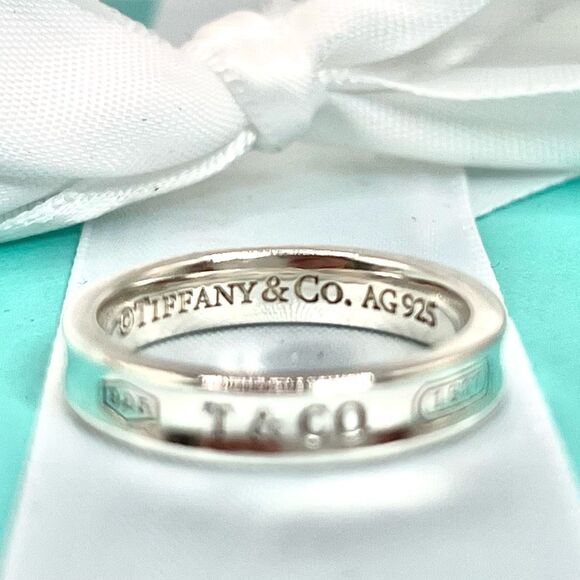 Tiffany & Co 1837 Ring - Narrow - Sz 6.75 - 925 Silver - Picture 12 of 16